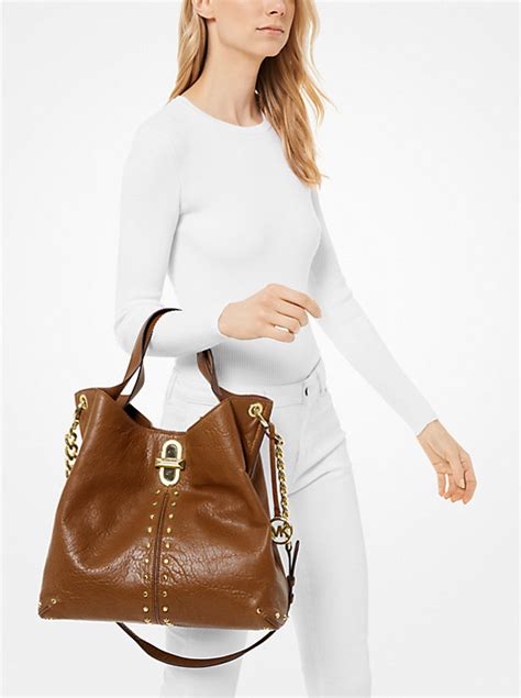 michael kors uptown astor legacy large leather shoulder tote bag